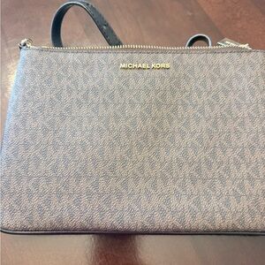 Michael Kors Gold Logo Textured Bag